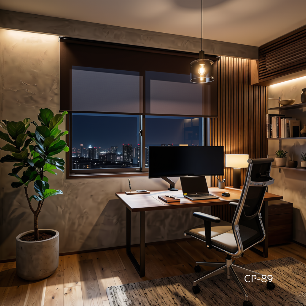 カーテンレール取付　コードレスロールスクリーン　Crystal plain　横開閉・縦開閉 5