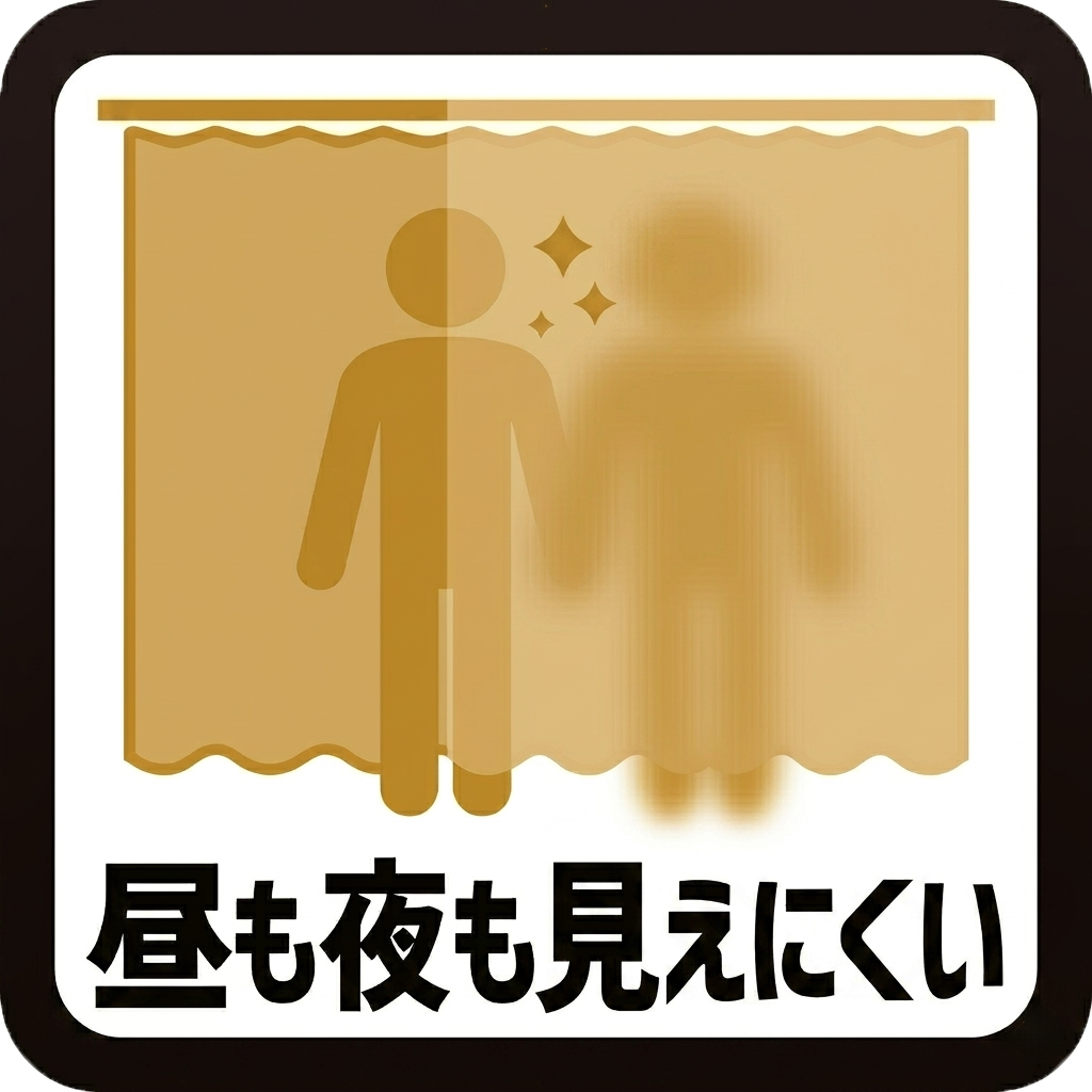 昼も夜も見えにくい
